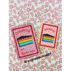 ITH - Postkarte Einladung Regenbogenkuchen